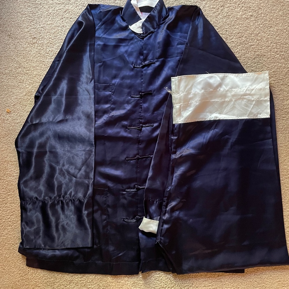 Mens/unisex Sateen blue pajama xxl